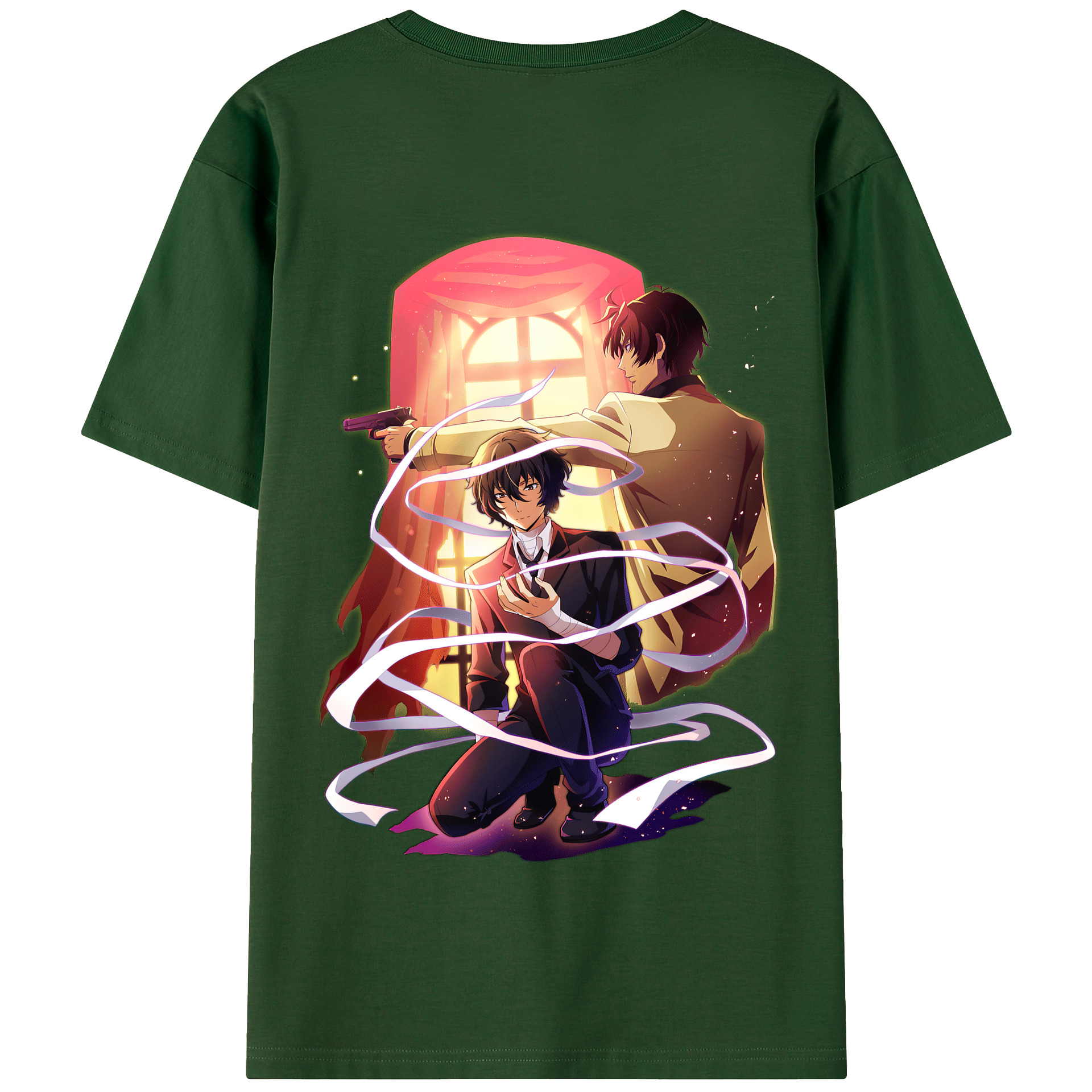 （画像用） 文豪ストレイドッグス Bungo Stray Dogs 綿100％半袖Tシャツ（背面プリント）